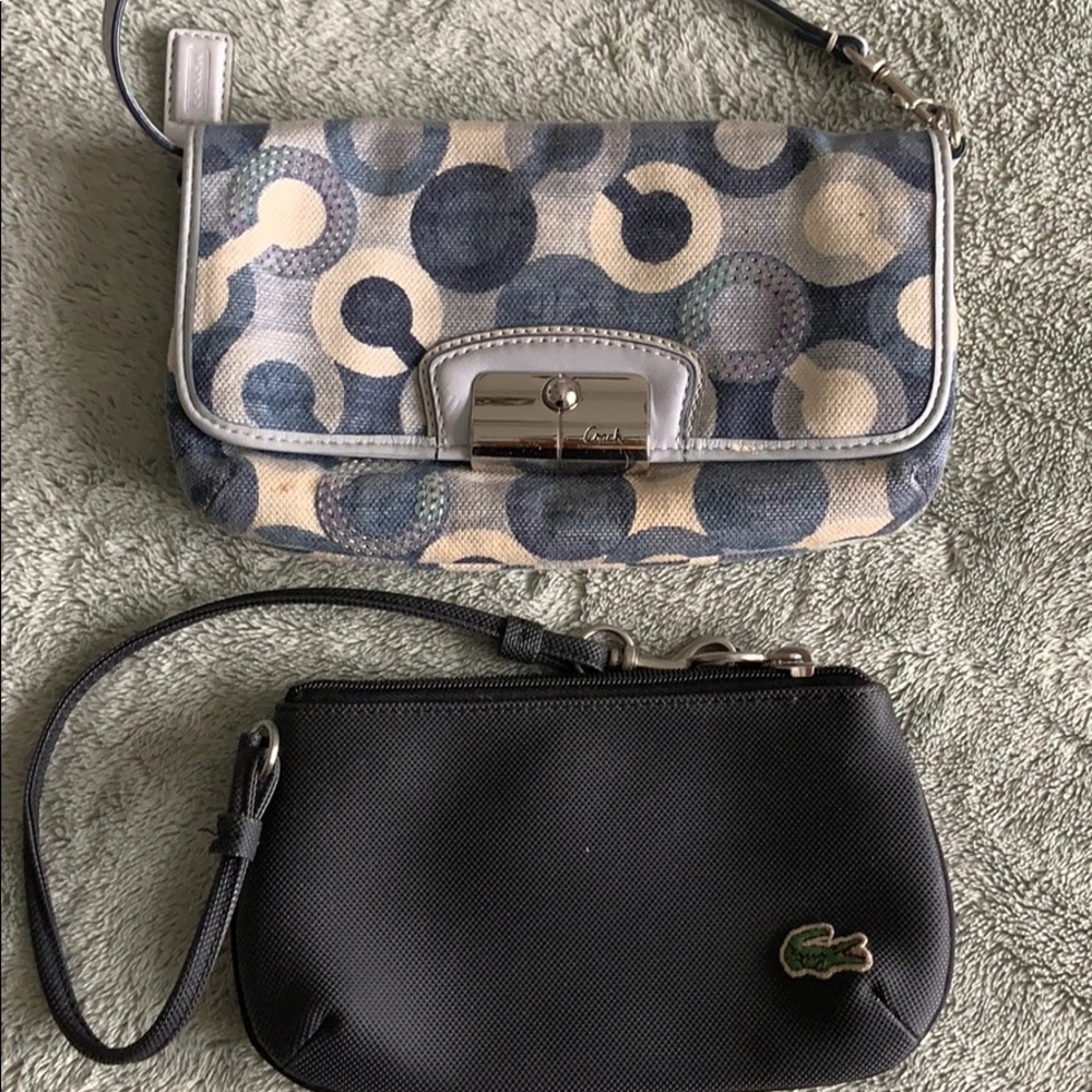 Coach and LaCoste mini purses